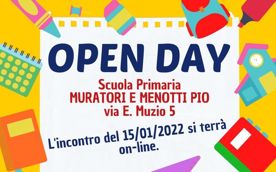 Open Day Scuola Primaria- incontro del 15 gennaio 2022